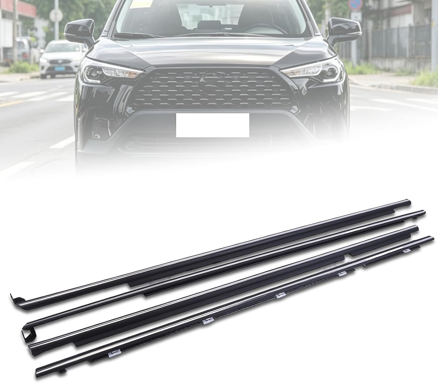 4 Pieces Car Door Moulding Trim Weatherstrip for Toyota with Corolla AE110 1995-2002 - Fits 95-02 Corolla, Comprehensive Door Dust Trim Set for Durability