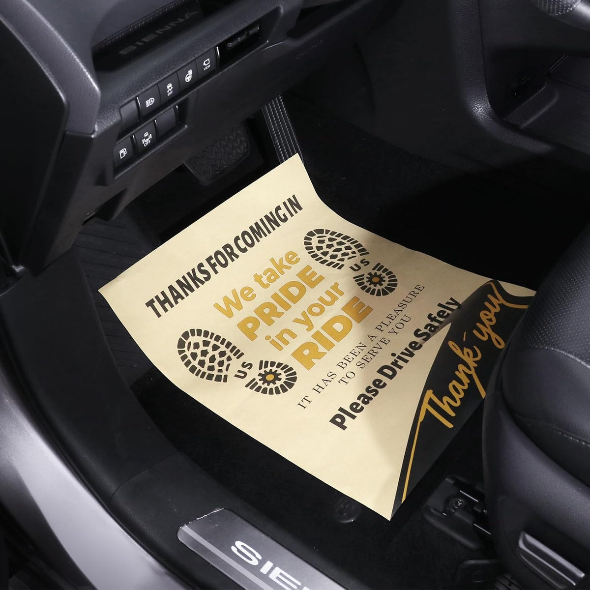 KAFEEK Disposable Paper Car Floor Mats, Temporary Cover, 16x20 Inch, 50PCS