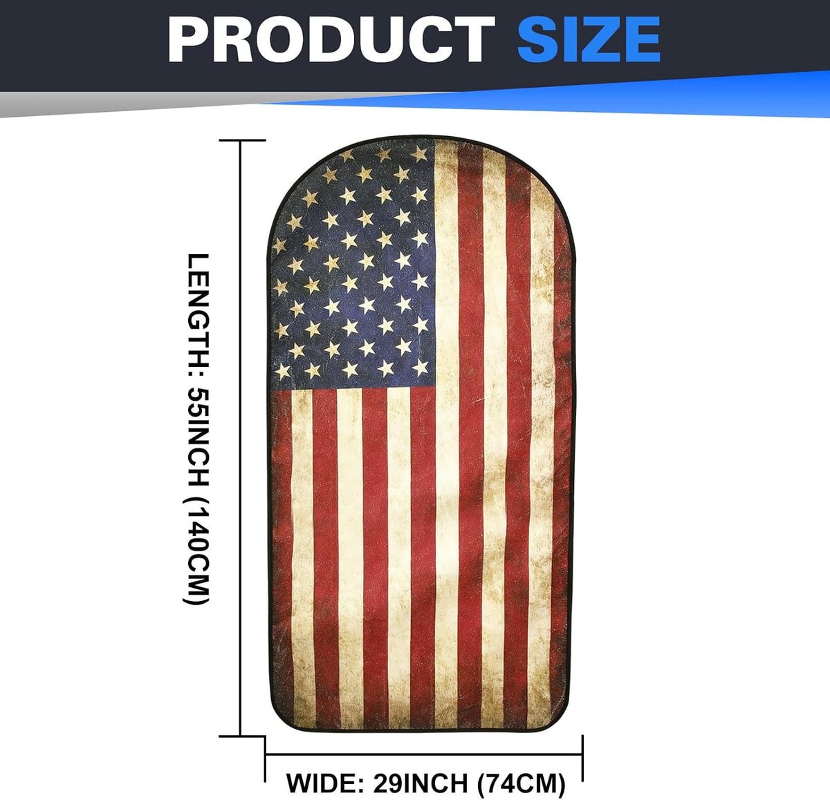 ZIMABLUE 2-Pack American Flag Waterproof Car Seat Covers, Universal Fit