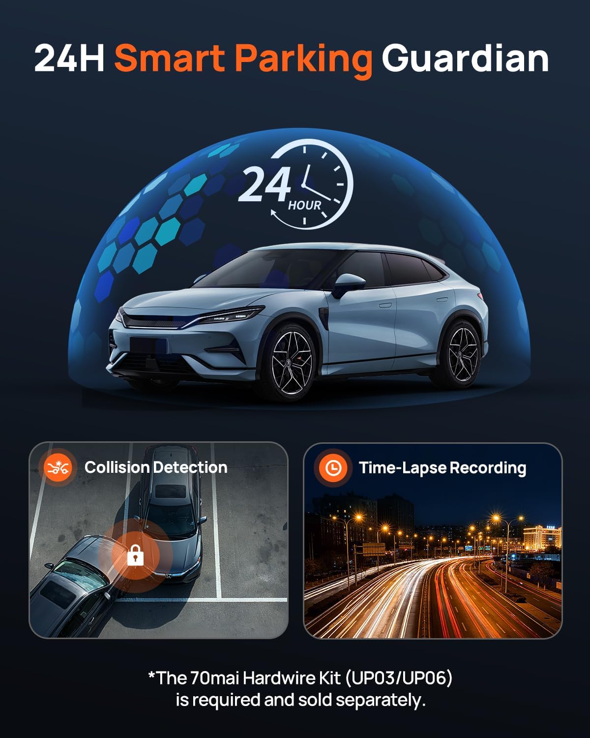 70mai 4K Dash Cam Front and Rear for Cars, STARVIS 2 IMX678 Super Night Vision & F1.7 Aperture, Dual HDR, Support 4G LTE & 5GHz Wi-Fi, Built-in 128GB eMMC, GPS, Voice Control, Parking Monitor (M800)
