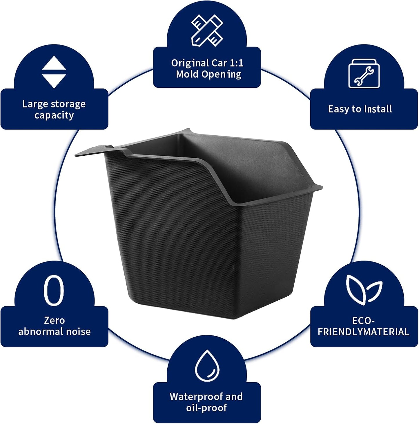 Tesla Model Y Juniper Trunk Storage Bins 2025 2026 TPE Rear Trunk Organizer Storage Box with Lids Tesla Model Y Accessories 2026