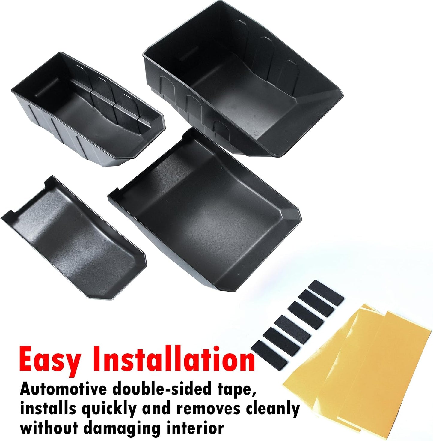Rear Under Seat Storage Box for Jeep Wrangler JK 2011-2018 | For 4-Door, Not for 2-Door, Back Under Seat Organizer Tool Box Interior Accessories, 2 Pcs