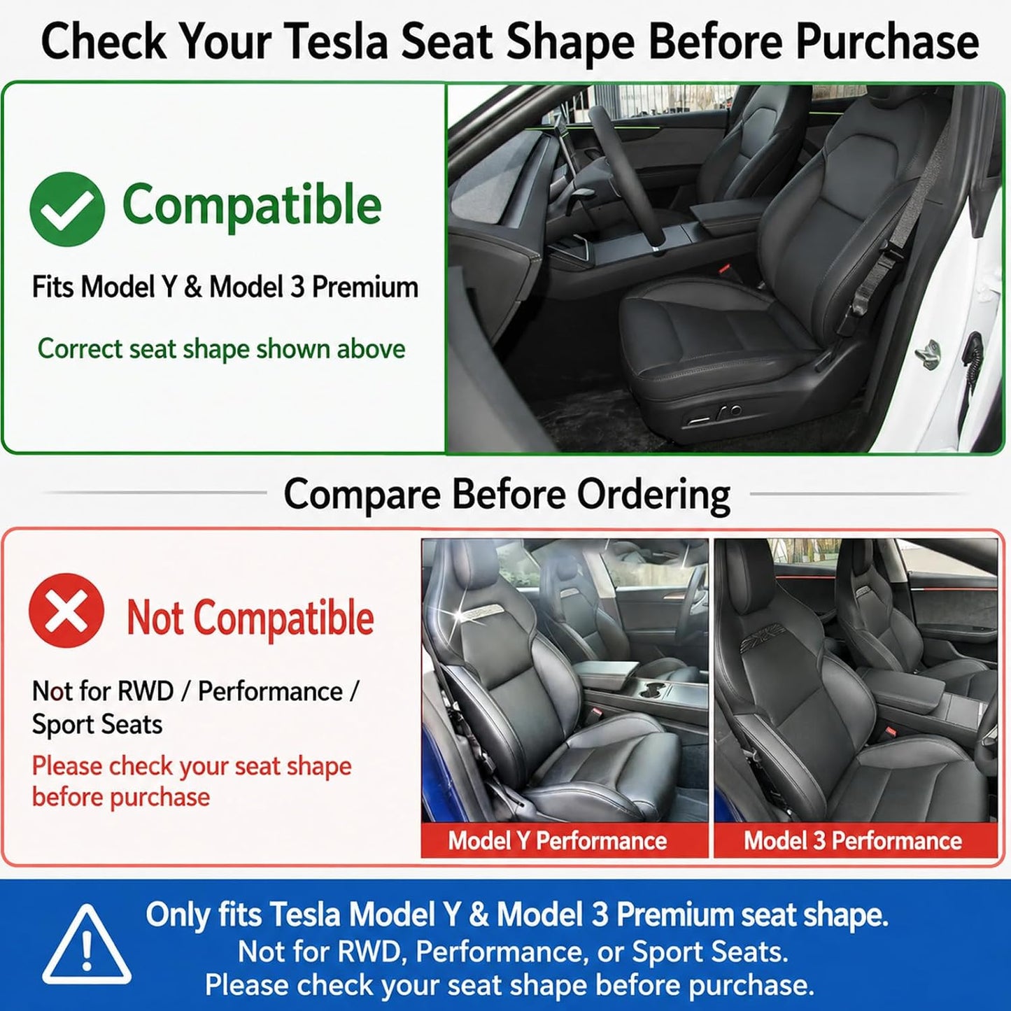 Seat Gap Filler for Tesla Model 3/Y 2020-2025 Standard Seats | Soft TPE material, seat gap storage organizer,tool-free installation, phone key card storage, driver passenger sides
