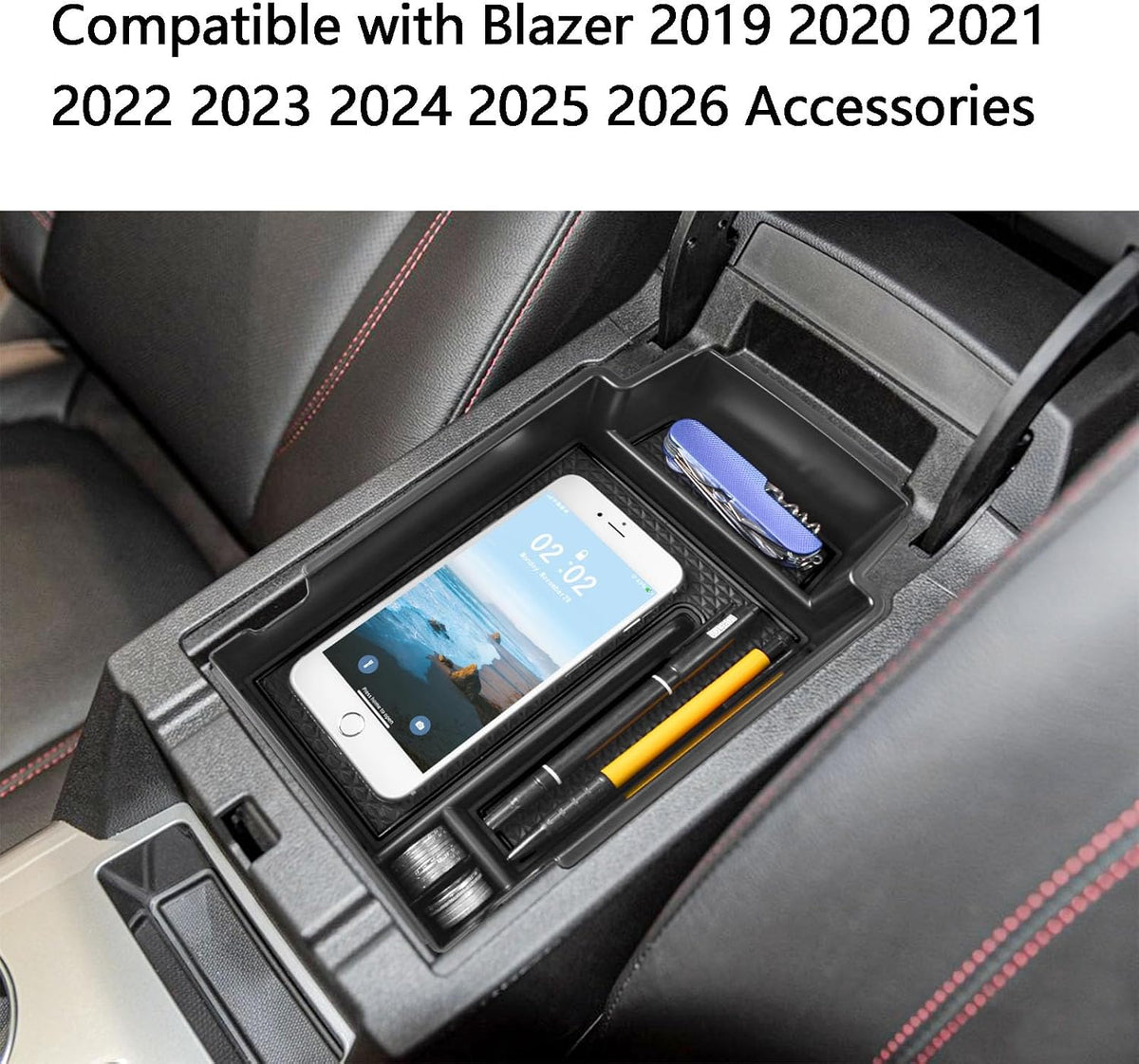 Center Console Organizer for 2019-2026 Chevy Blazer Interior Accessories