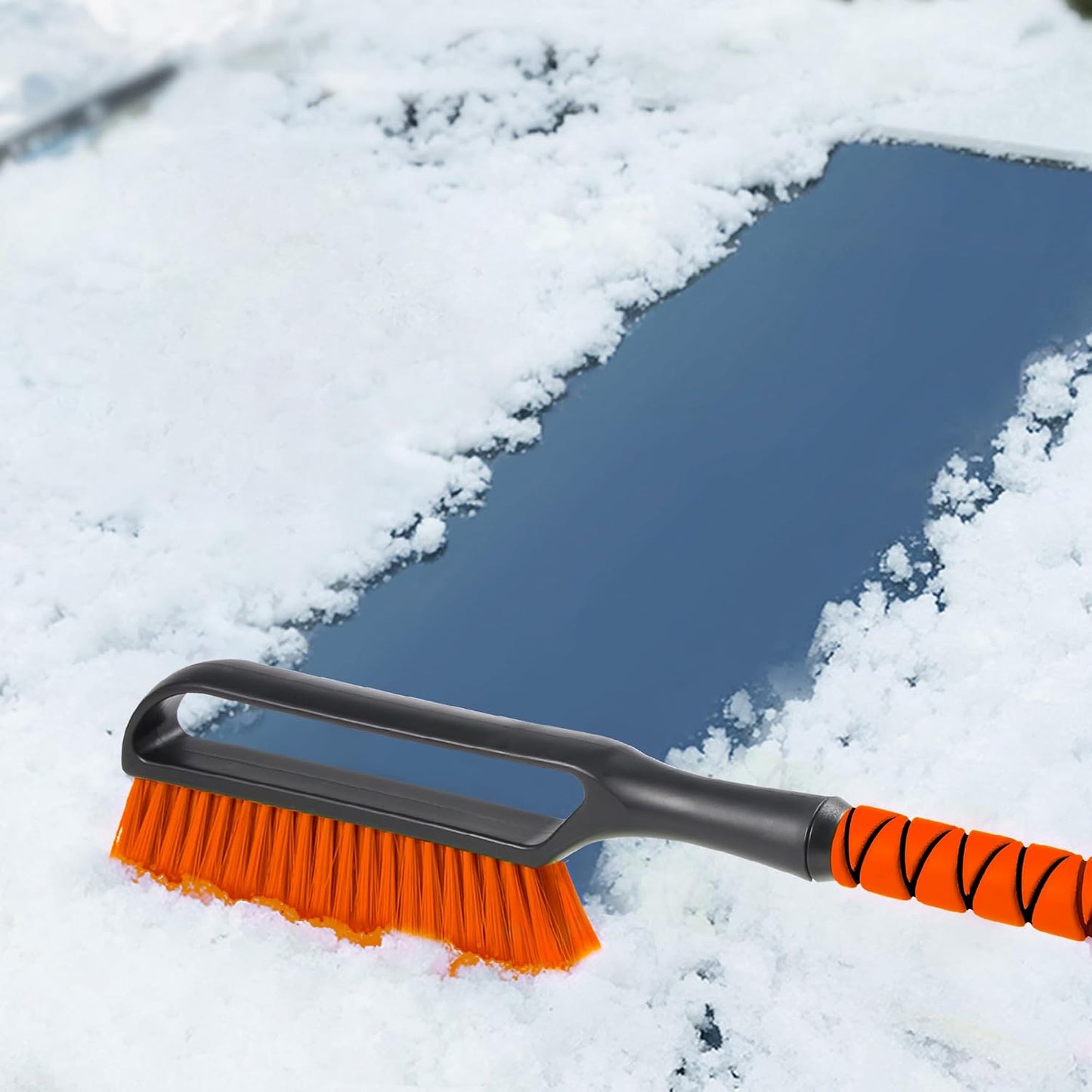 YEECOPON 27" Snow Brush & Ice Scraper for Car Windshield, Detachable Snow Scrapers with Foam Grip for Cars, Trucks, SUVs