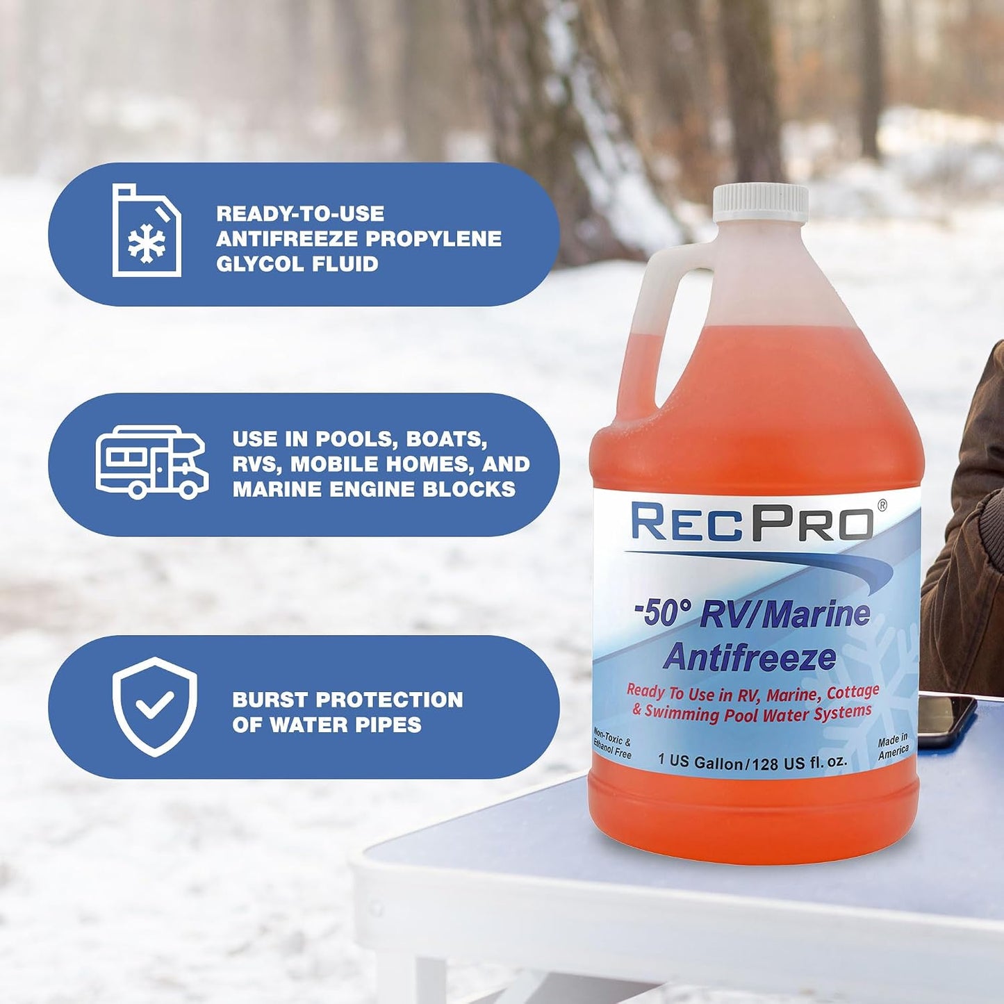 RecPro RV Antifreeze -50°F Protection Non-Toxic (2 Pack)