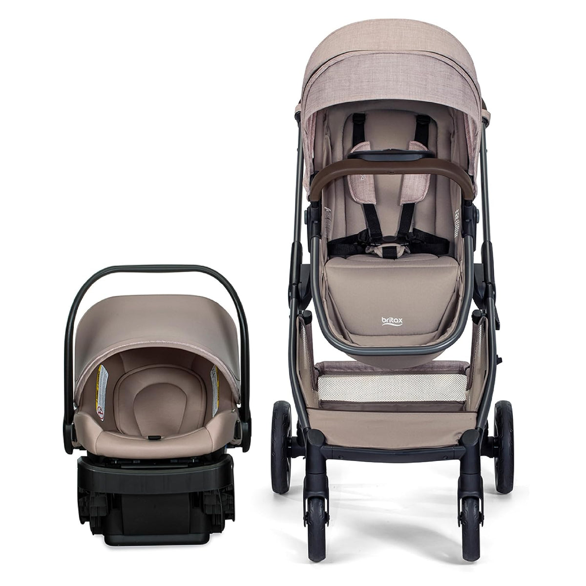 Britax Phases Travel System with Arbor Infant Car Seat — Teak