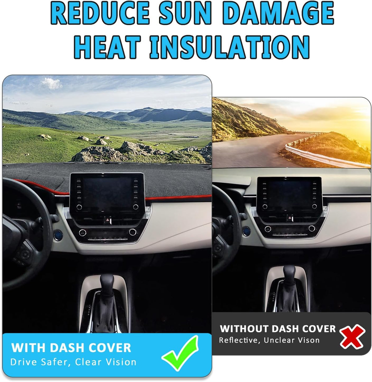 Dash Cover for Toyota Corolla 2019-2021 2022 2023 2024 2025 2026