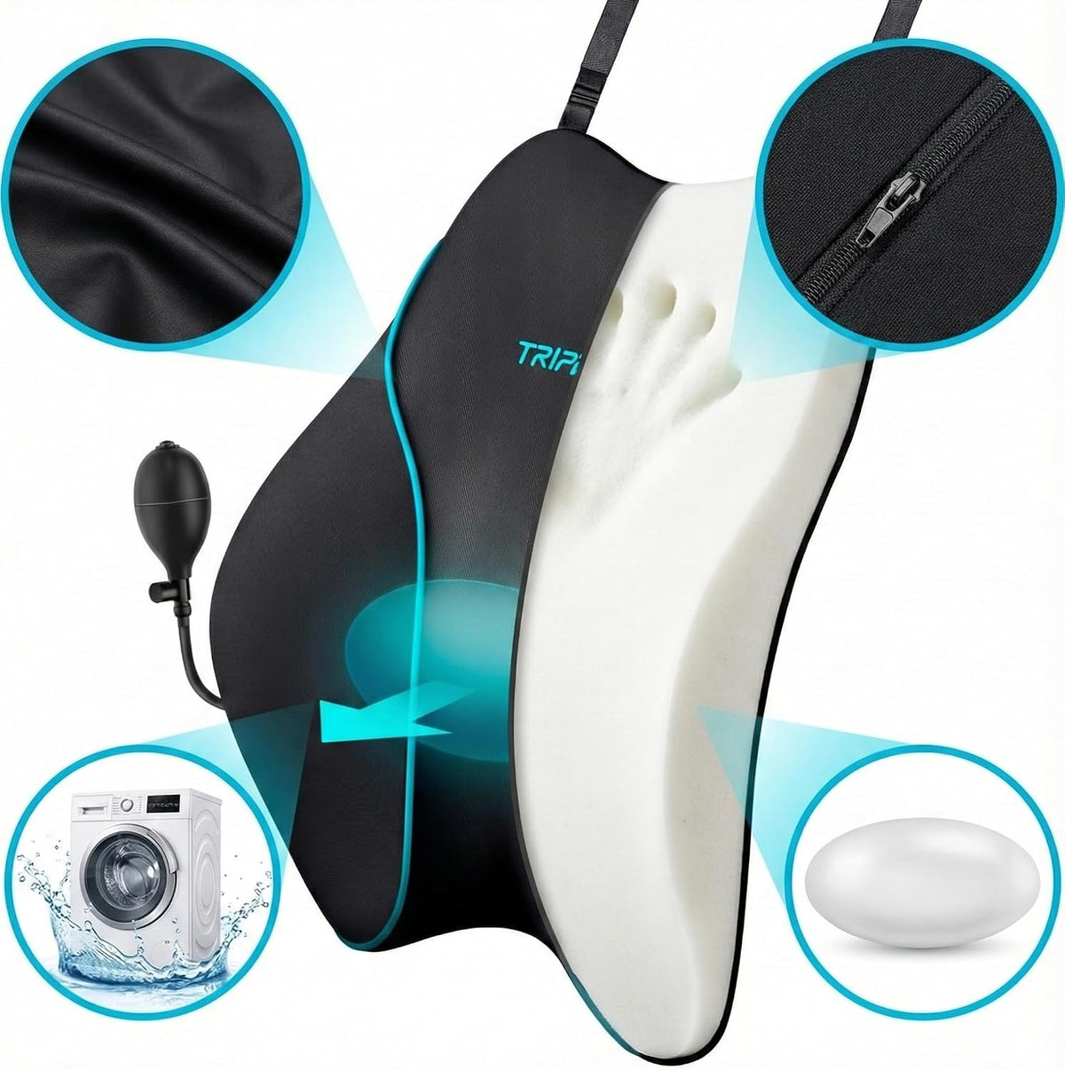 Lumbar Support Pillow for Car: Keeps Back Aligned on Long Drives