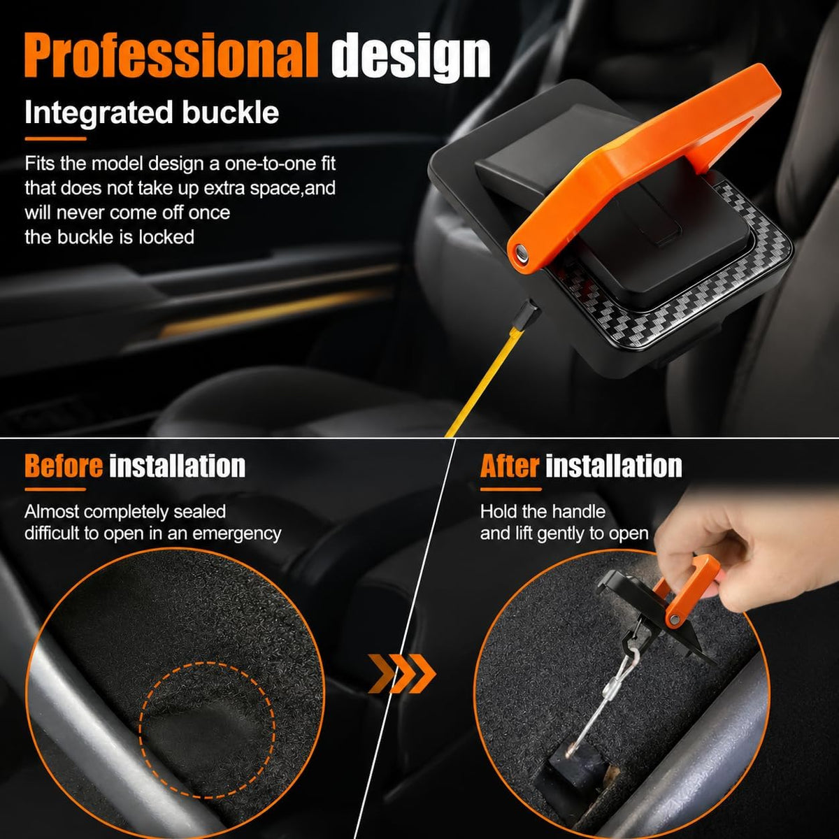 Emergency Door Release Handle for Tesla Model 3 Highland 2024–2026, Rear Door Emergency Escape Handle, Interior Safety Pull Accessories, Easy Installation