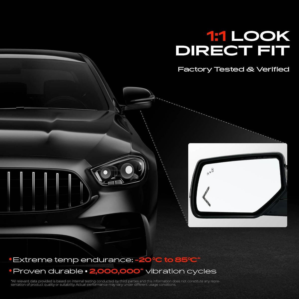 A-Premium Pair (2) Driver and Passenger Side Power Door Mirror