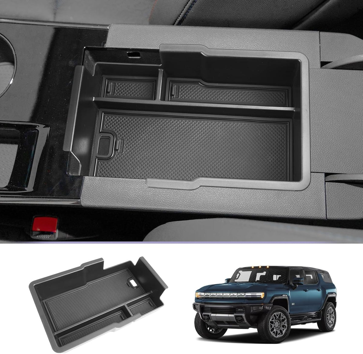 LUWU 2026 2027 Equinox Center Console Organizer Compatible with 2025 2026 2027 Equinox Accessories Center Console Organizer Armrest Console Organizer Armrest Organizer Insert Tray