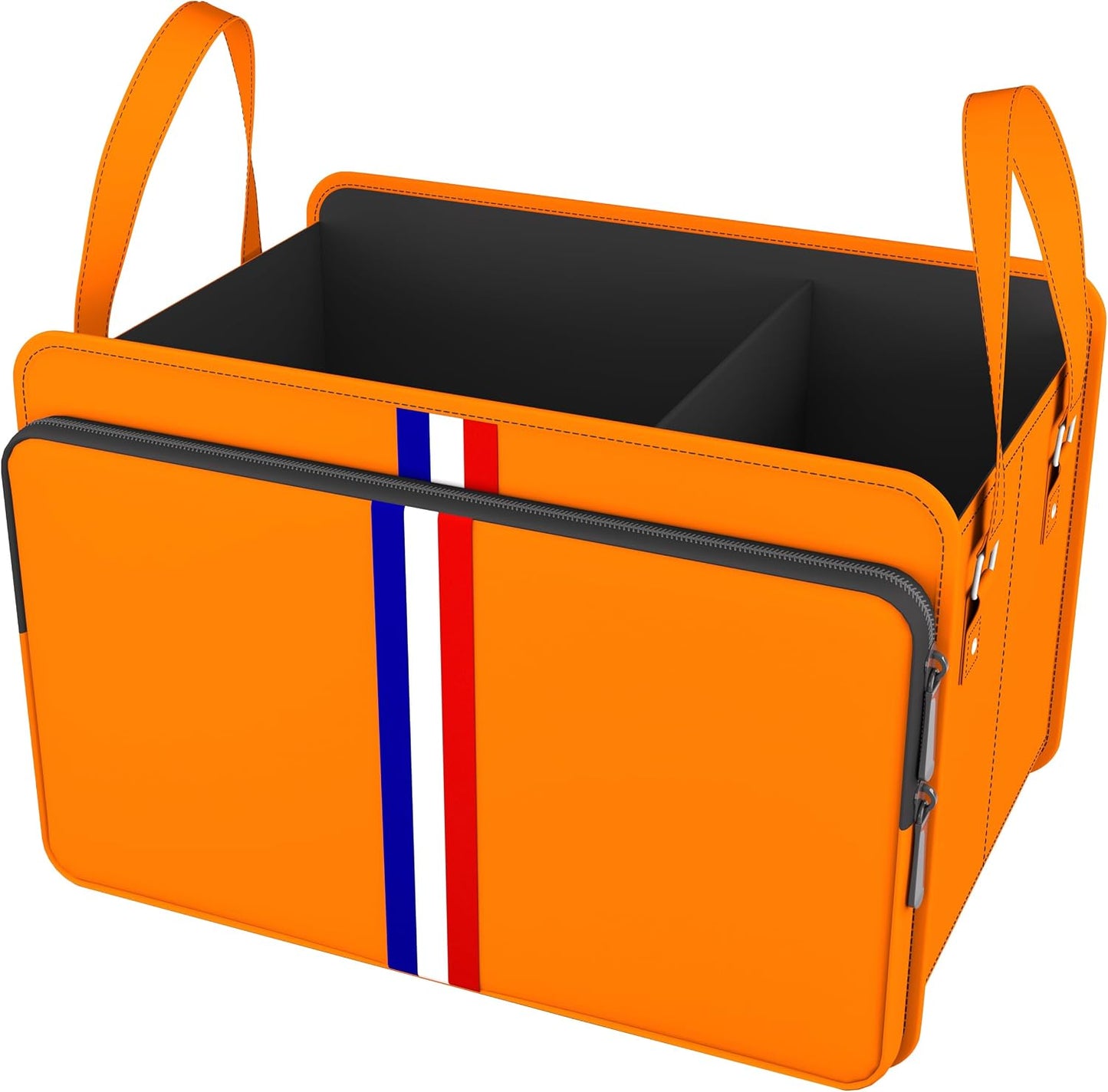 Homeve Trunk Organizer for Car, Waterproof Collapsible 3 Compartments Car Organizer, Foldable Storage for Car Accessories, Tools, Sundries for Women Men, Tote Bag (Orange, Standard)