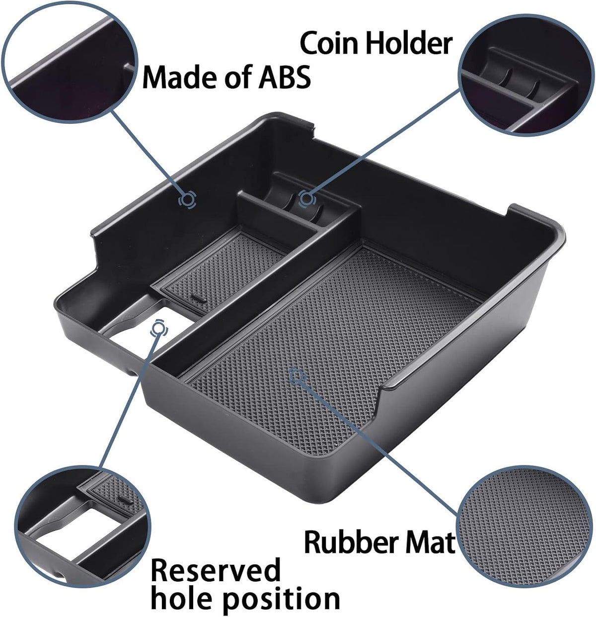 Center Console Organizer Tray for 2022-2026 Nissan Frontier Armrest Storage