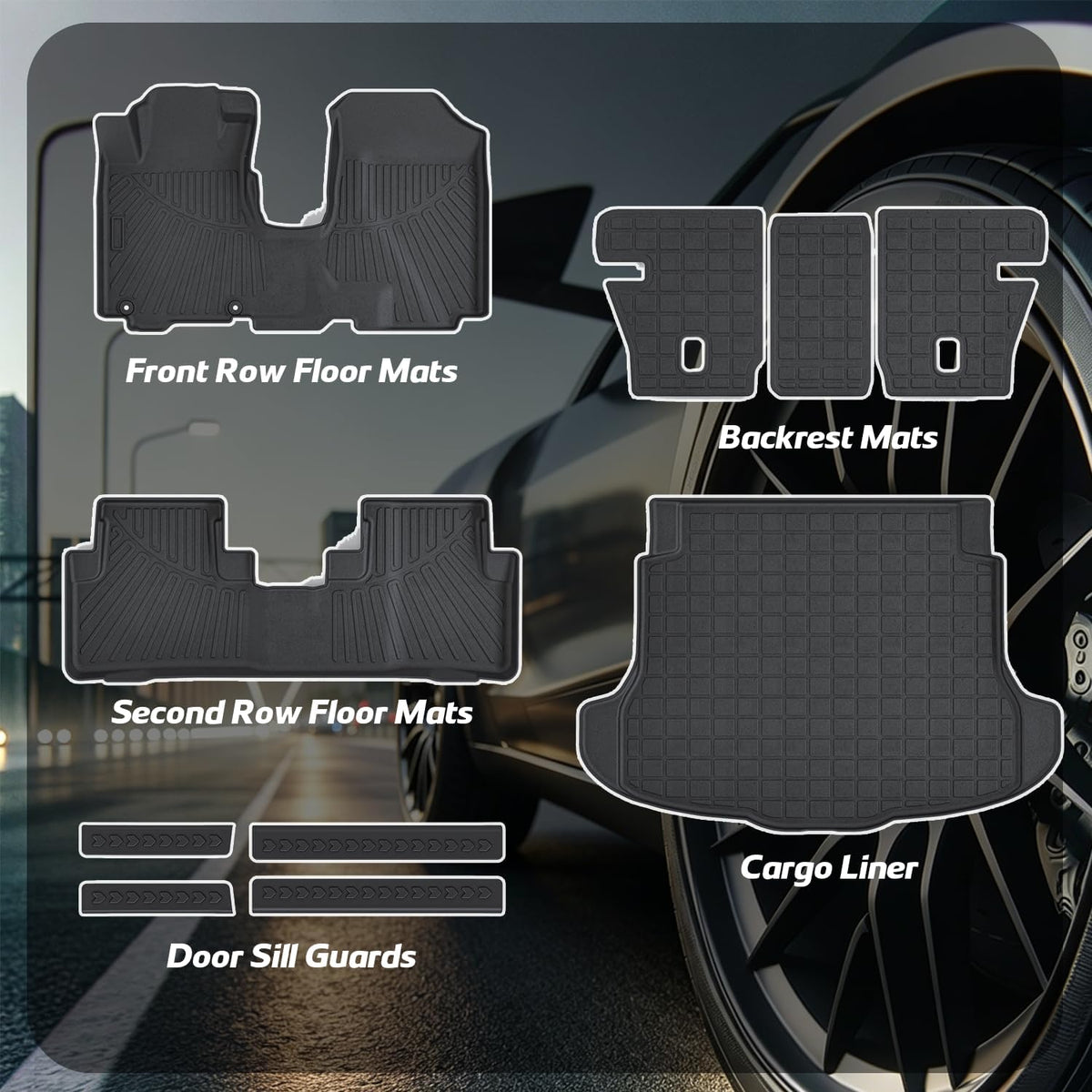Floor Mats & Cargo Liner for Honda CRV 2007-2011 Full Set