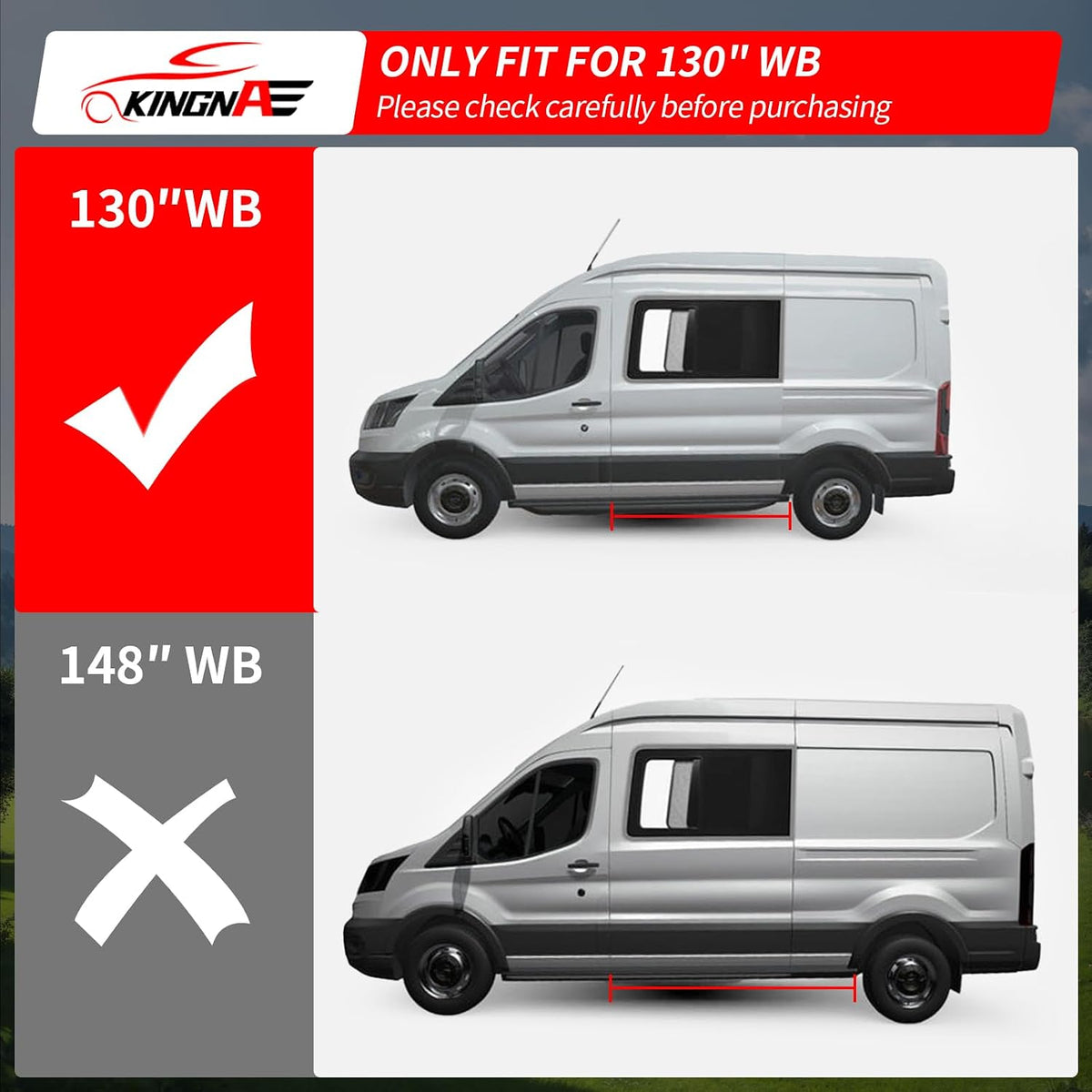 Cargo Side Sliding Door Sill Protector for 2015-2026 Ford Transit
