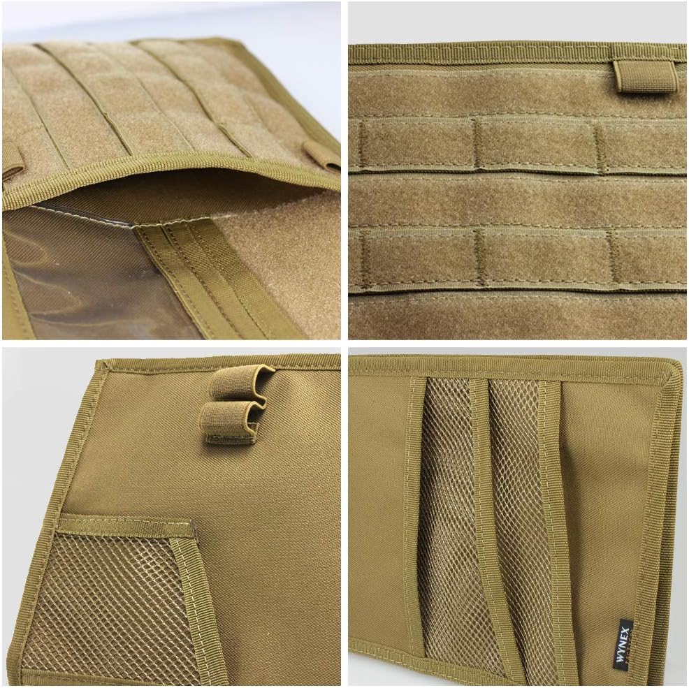 WYNEX Car Sun Visor Organizer with Double-Sided Folding MOLLE Panel, Auto Sun Visor Storage for Essentials & Tactical Gear, Compatible with Cars, Pickup, Trucks, Vans, SUVs