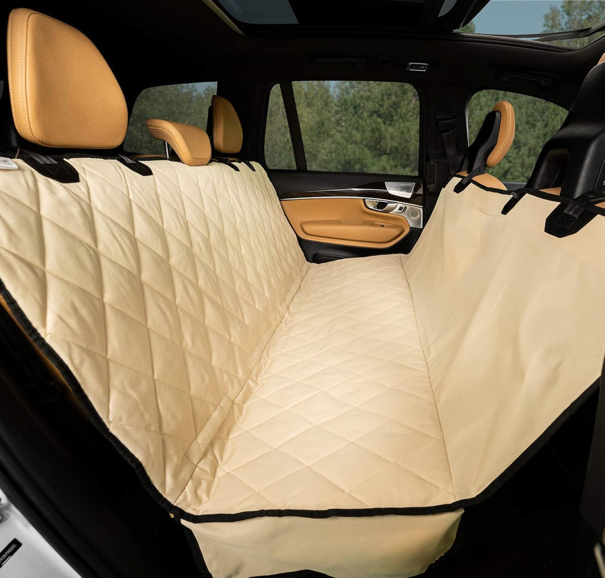 Plush Paws Products Premium Rear Car Seat Protector w/Hammock | Washable & Waterproof Back Seat Dog Cover for Car, Truck, & SUV | Nonslip, Tear Resistant Pet Seat Cover | X-Large Grey