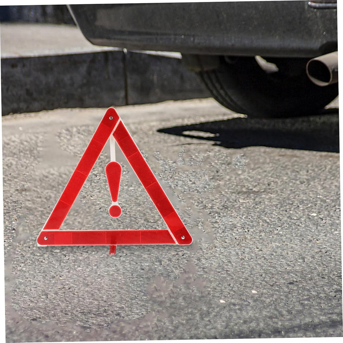 2Pcs Car Warning Triangle Sign Portable Plastic Safety Tripod
