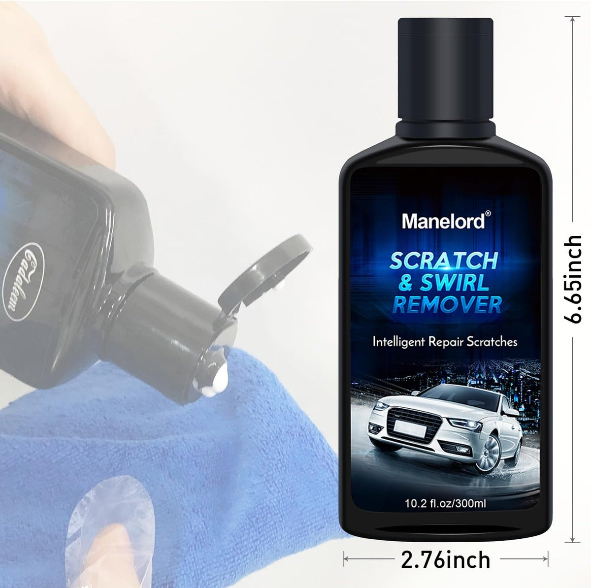 GLISTON Car Scratch Remover, Scratch Swirl Removal Kit, Auto Polish Pre-Waxing, Paintwork Restorer for Cars