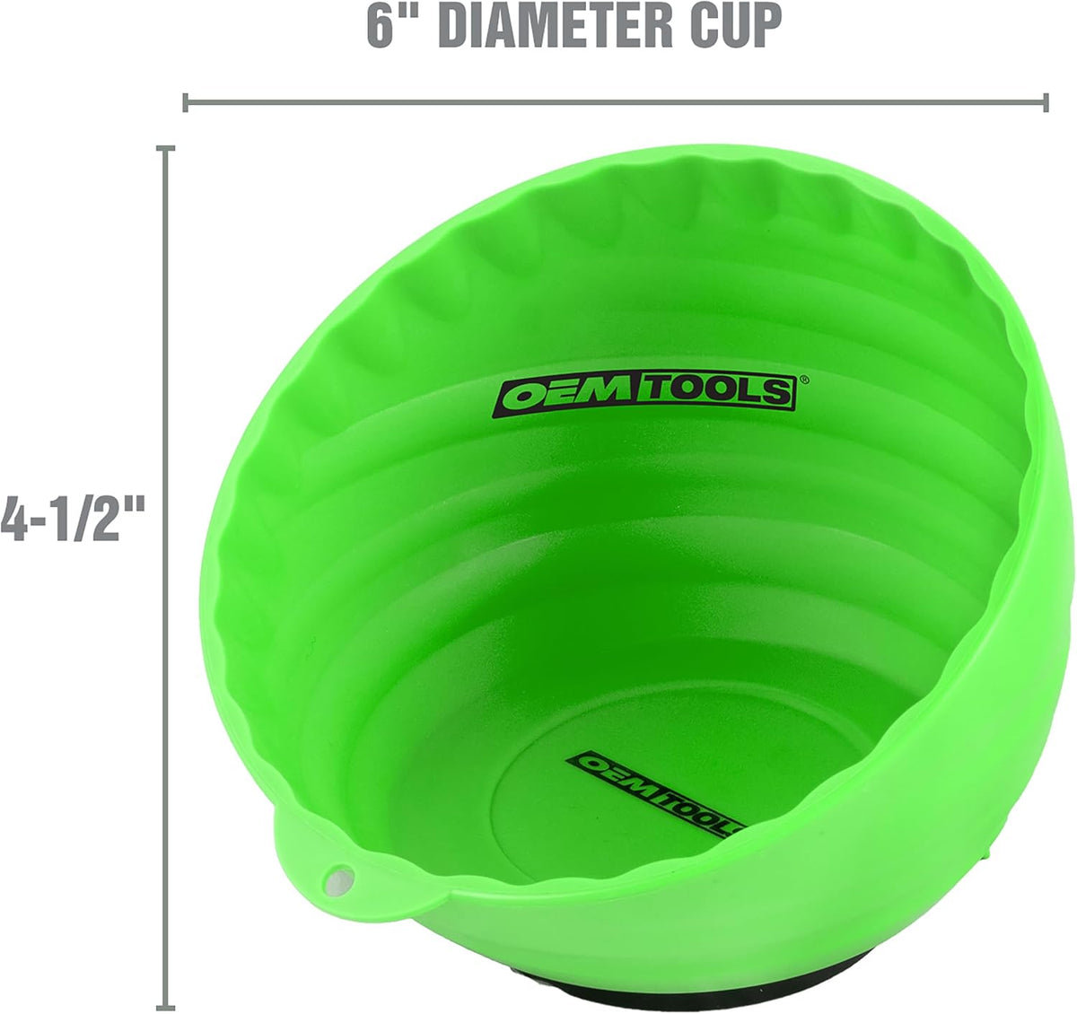 OEMTOOLS 25114 Magnetic Nut Cup Holds Up to 5 lbs. of Nuts, Bolts, & Screws