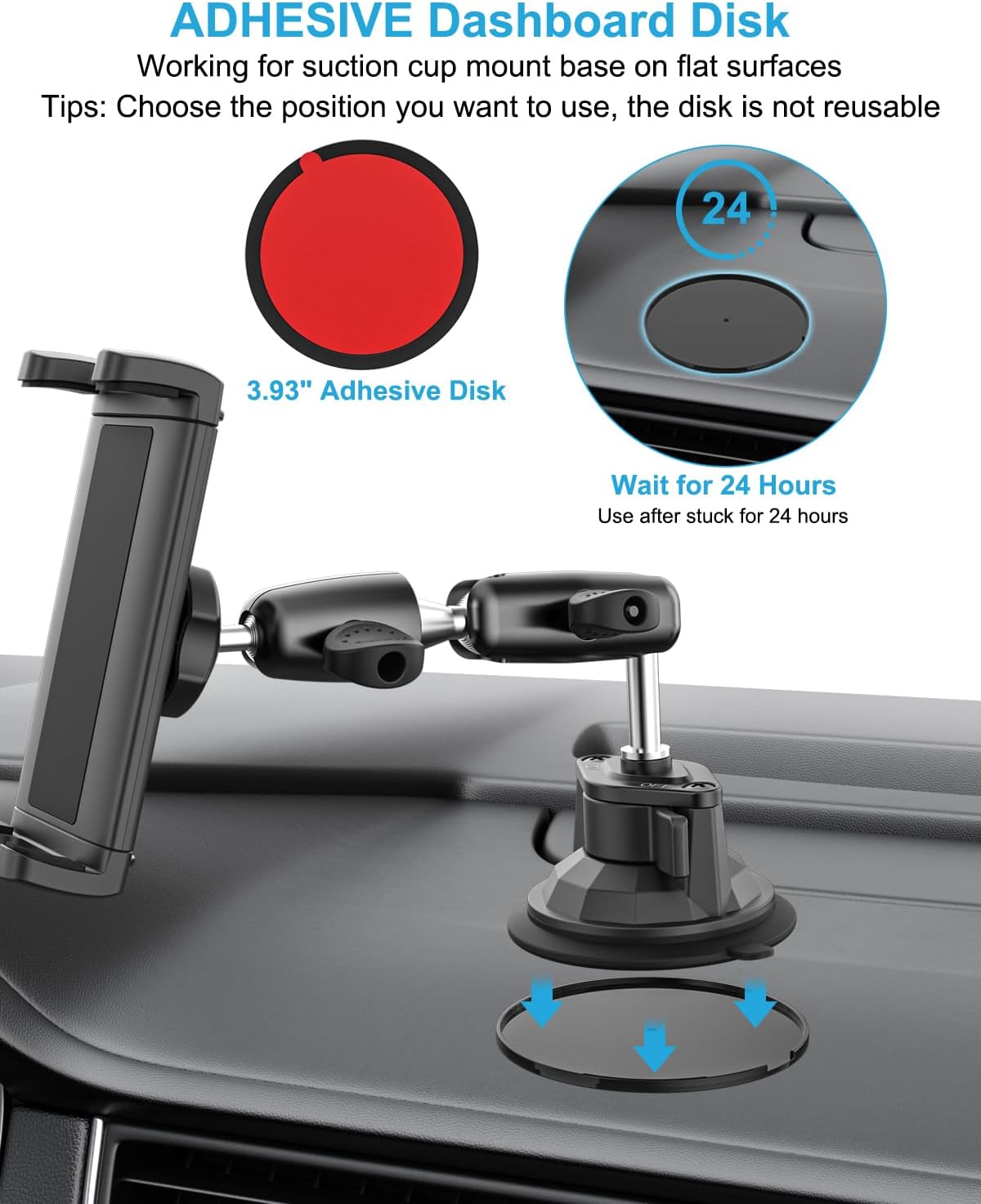 Z Fold Car Holder, Windshield Mount for Foldable Phone, Super Suction Cup