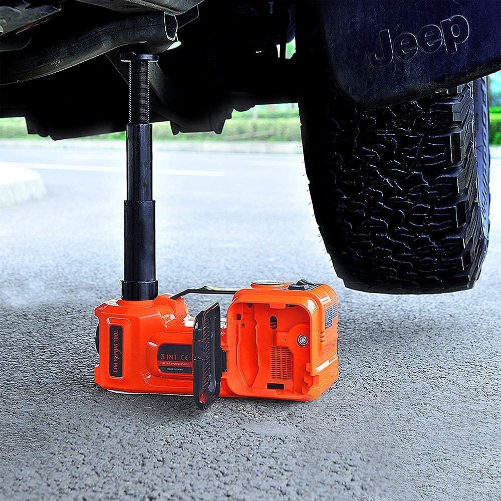 E-HEELP Electric Car Jack Kit 5 Ton 12V with Inflator, 6.1-17.7 in Lift