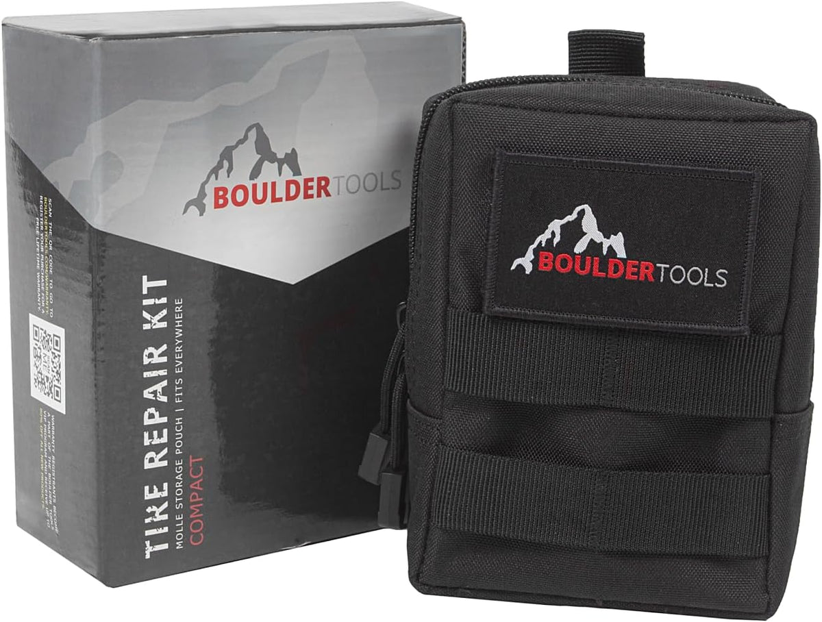 Boulder Tools Tire Plug Kit - Heavy Duty Tire Repair Kit for Tubeless Tires