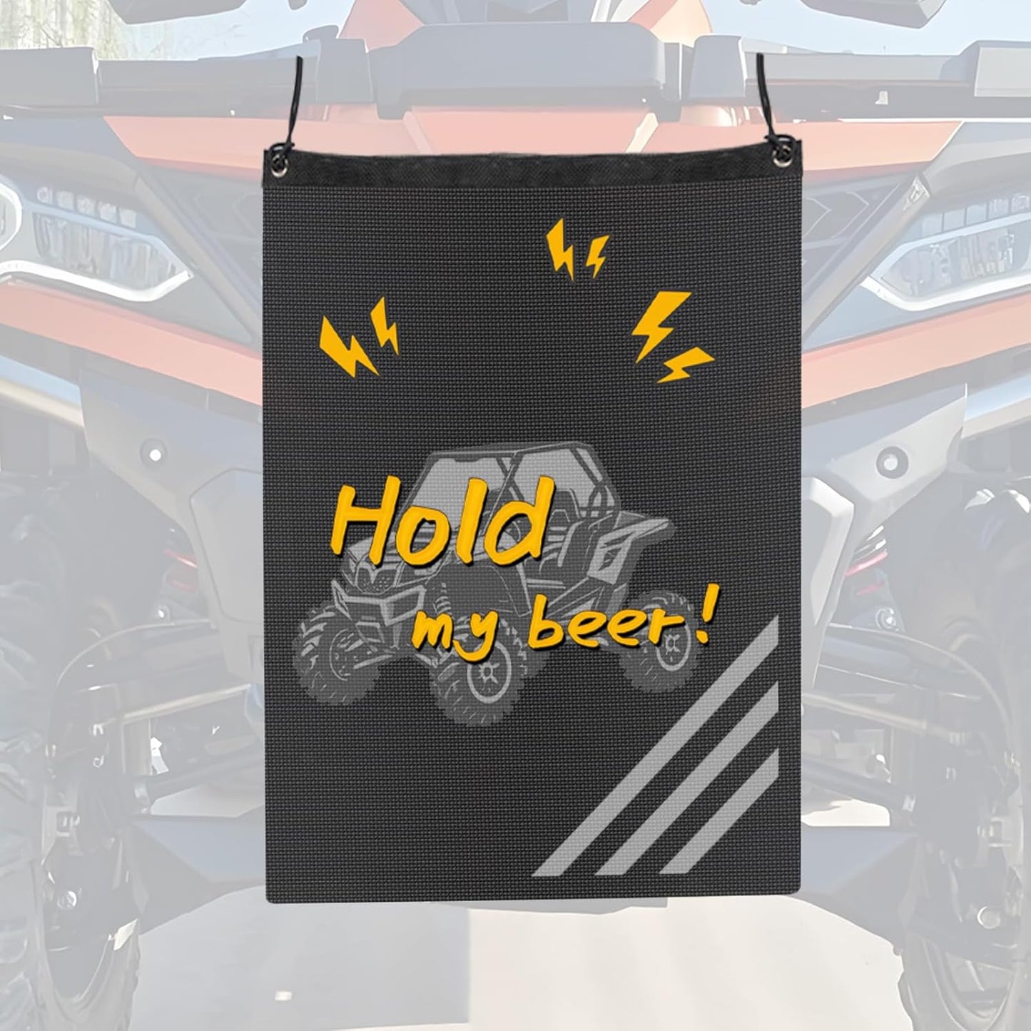 UTV Accessories ATV Trash Bag Hanging Special Design Patterns Off Road SXS, RZR, Compatible With Can-Am, Cfmoto, Teryx, Kawasaki, Golf Cart, Arctic Cat Boat Trash Can, Side By Side Accessories