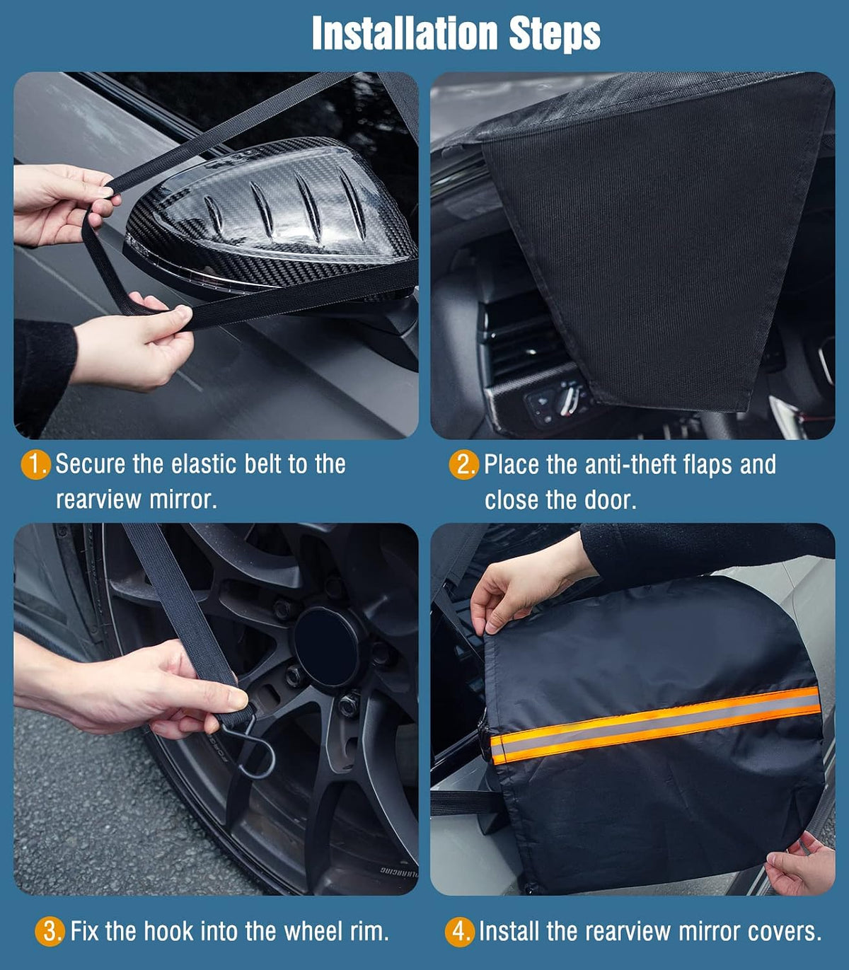 YeewayVeh Truck Windshield Cover for Ice and Snow, XL ((74" x 46")