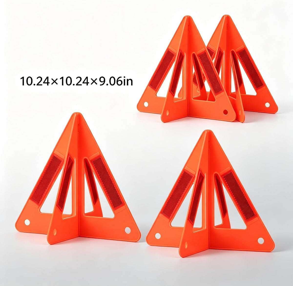 8 Pcs Emergency Reflective Triangles Warning Safety Signs