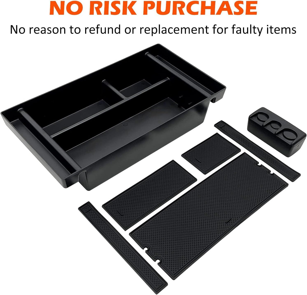 Center Console Organizer Tray fits for 2019-2022 GMC Sierra/Chevy Silverado 1500 Accessories, 2020-2021 2022 2023 Silverado/Sierra 2500 HD/3500 HD