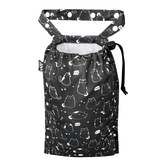 Cute Hanging Car Trash Garbage Bag 100% Leakproof Waterproof Multipurpose for Car Back Front Seat Console with Hanging Strap (Cute Cats)