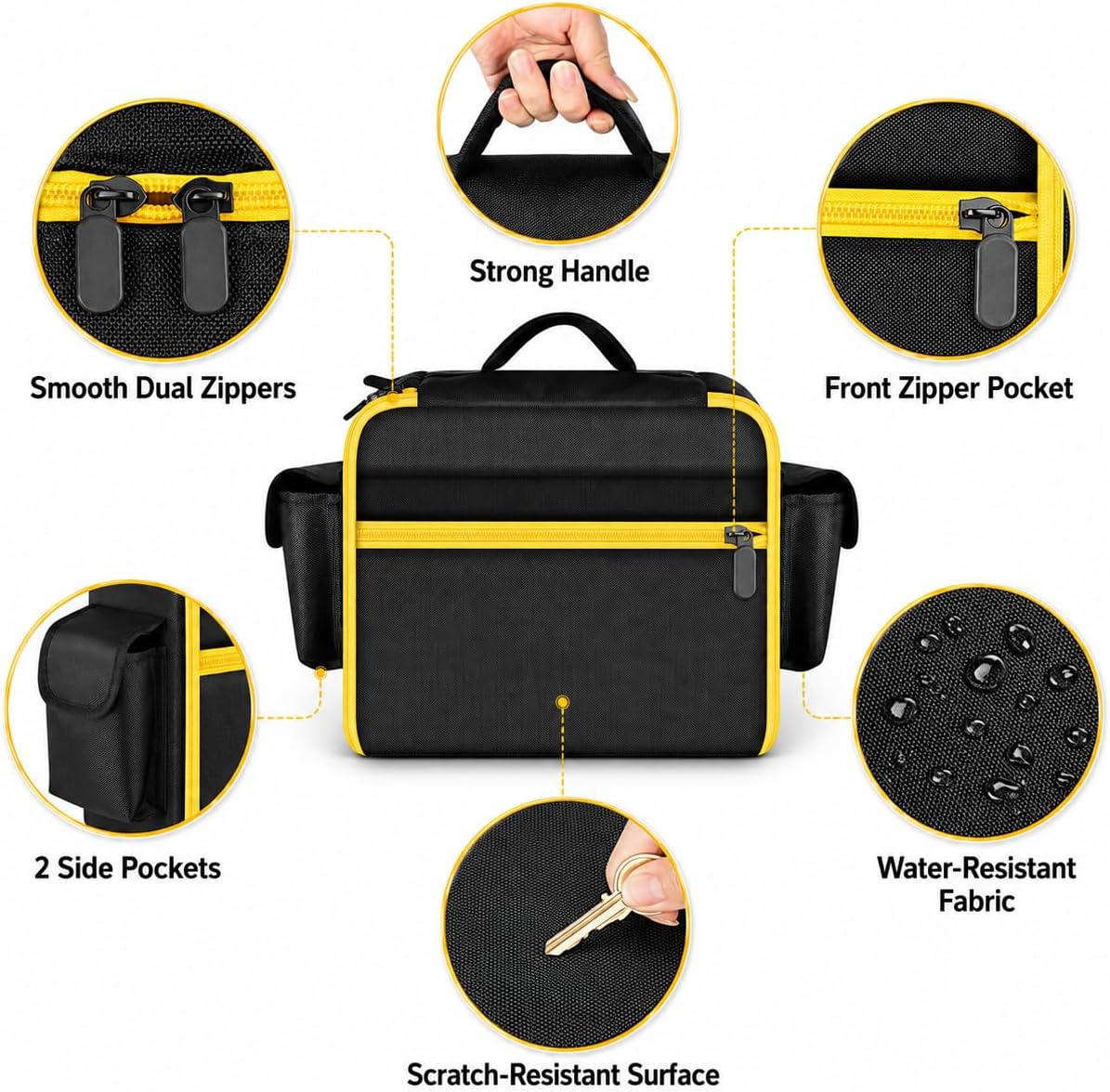 Air Compressor Bag Case Compatible with DEWALT 20V MAX Tire Inflator DCC020IB, Portable Storage Carrying Organizer for Air Pump,Battery Pack, Charger and Accessories (Bag Only)