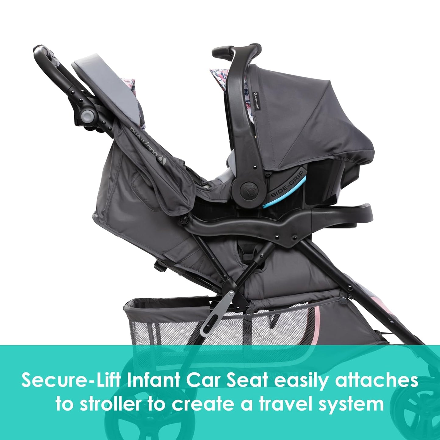 Baby Trend EZ Ride SE Travel System with Secure-Lift Infant Car Seat, Bluebell