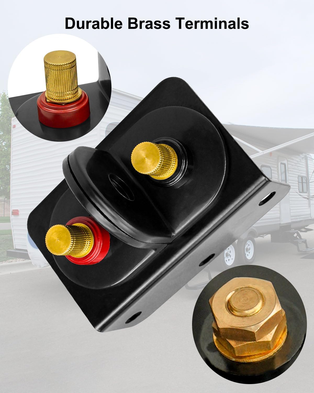 Battery Jump Post Kit with Cable & Mounting Bracket for Car Truck RV