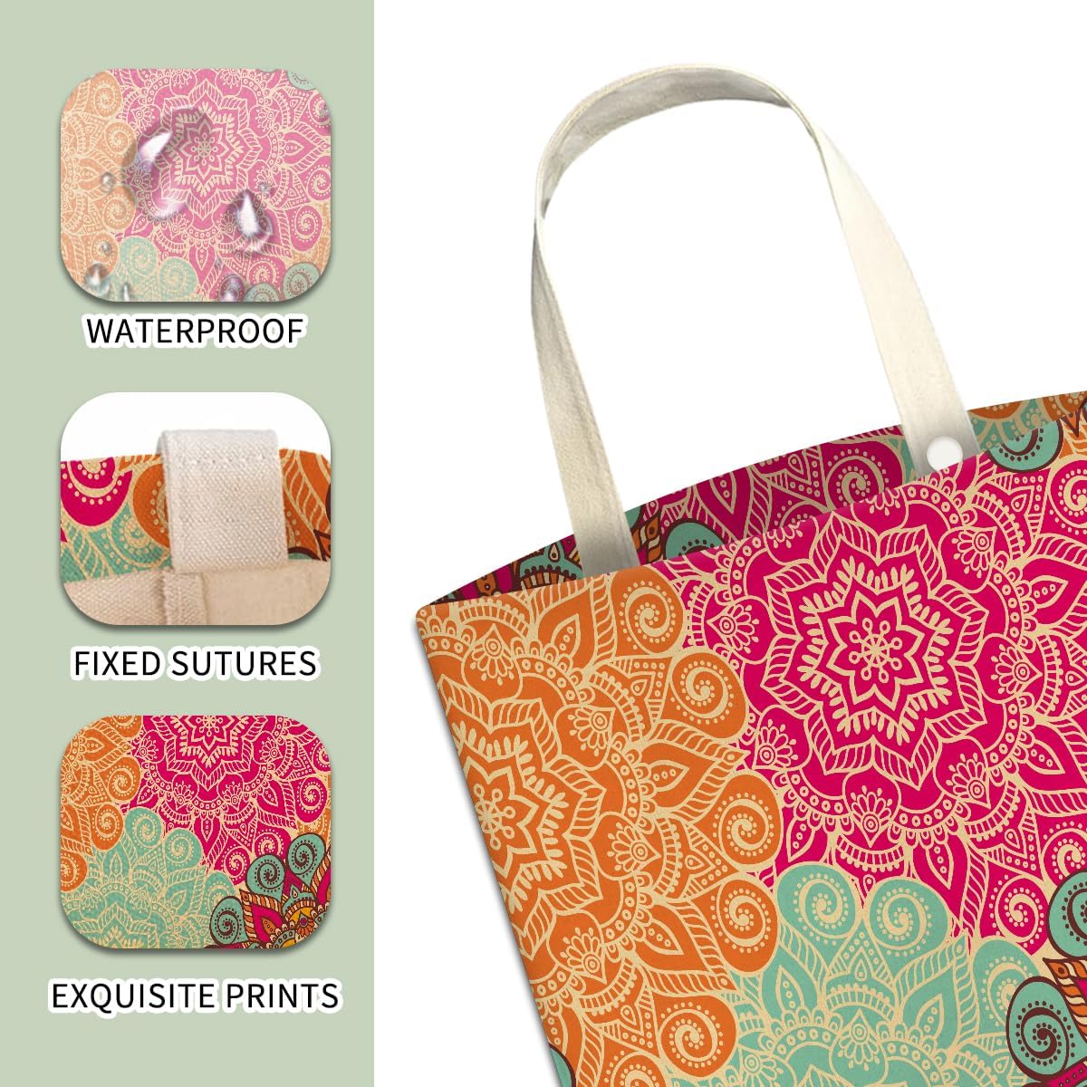 Cute Car Organizer and Storage Bag, Hanging Trash Bin for Vehicle, Travelling, Camping - Colorful Flowers Pattern