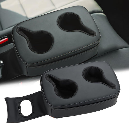 MARCHFA Automotive Cup Holders Tray Car Drink Holder SUV Back Seat Organizer Accessories Couch Cup Holder Tray Pillow Small (Reverse Direction Cup Holder)