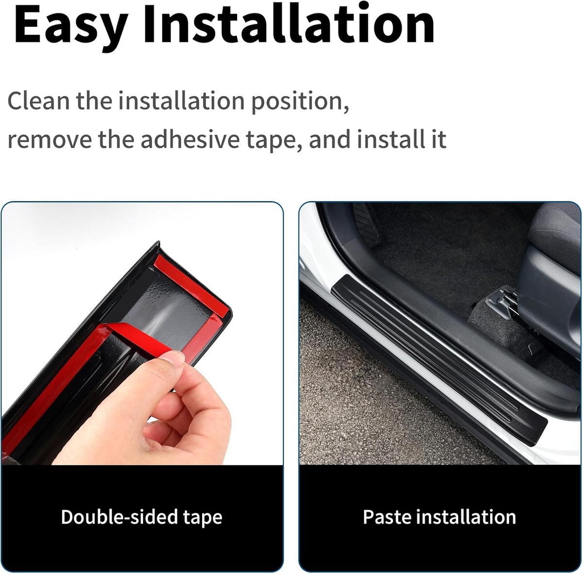 BIBLOZ ABS Material Door Sill Protector Compatible with Toyota Prius 2023 2024 2025 2026 (Include Hybrid) LE/XLE/Limited/Nightshad Accessories Door Sill Guards Trim