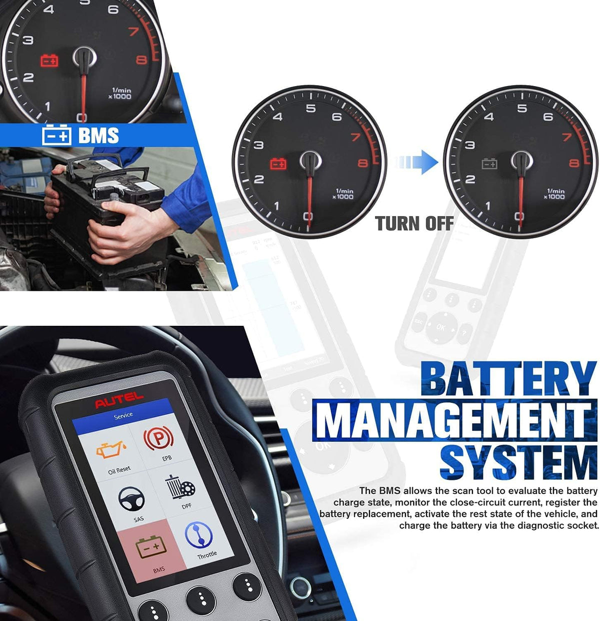 Autel MaxiDiag MD806 OBD2 Scanner, 4 Systems Diagnostic Scan Tool