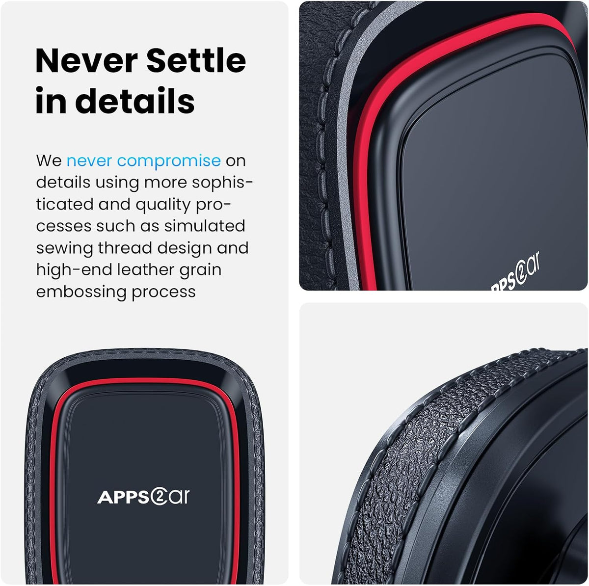 APPS2Car Magnetic Phone Mount for Car, Dashboard & Windshield Suction Cup