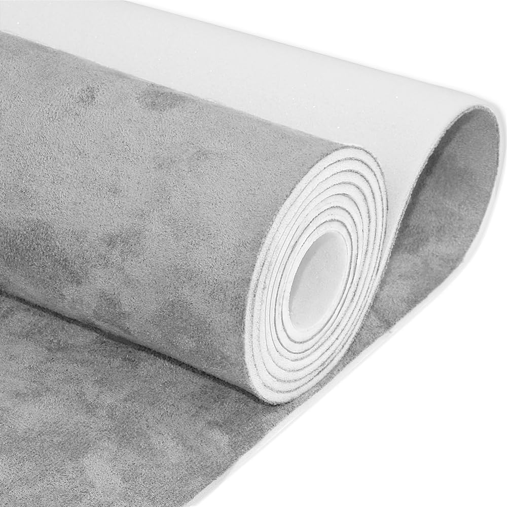 Auto Suede Headliner Fabric Material with Foam Backing, 36" x 60" | 5+ Yr Lifespan & 3-6 dB Noise Cut, Automotive Roof Liner Replacement for Cars, Trucks, SUVs, RVs, Boats, DIY Upholstery