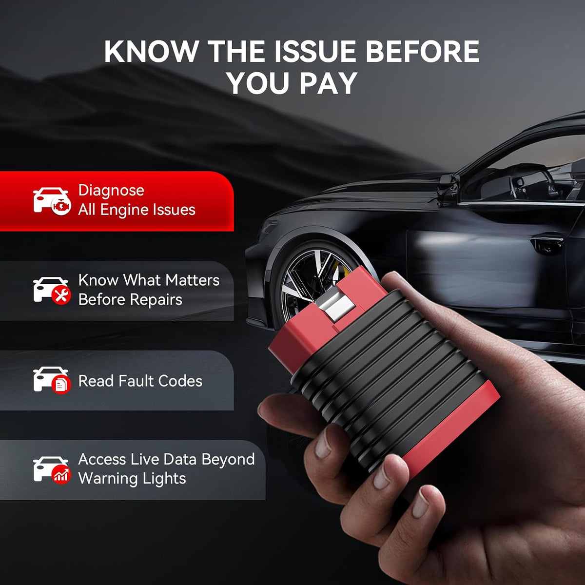 THINKCAR THINKDIAG BD6 OBD2 Scanner Bluetooth,Wireless All System Code Reader Diagnostic Tool for iOS & Android,5+ Hot Reset Bluetooth OBD2 Scanner for Car Check Engine Light, Lifetime Free Update