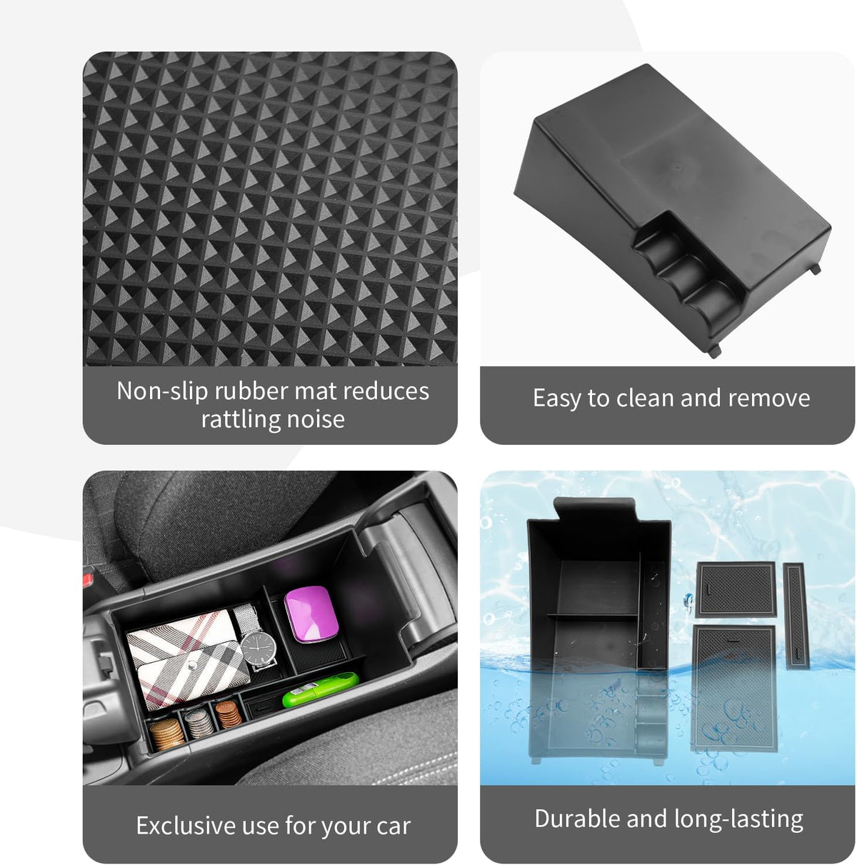 CDEFG 2025 2026 2027 HR-V Center Console Organizer Tray for 2023-2026 2027 Honda HRV HR-V Accessories Middle Console Armrest Tray Storage Box Secondary Insert Coin Container Car Interior Accessory