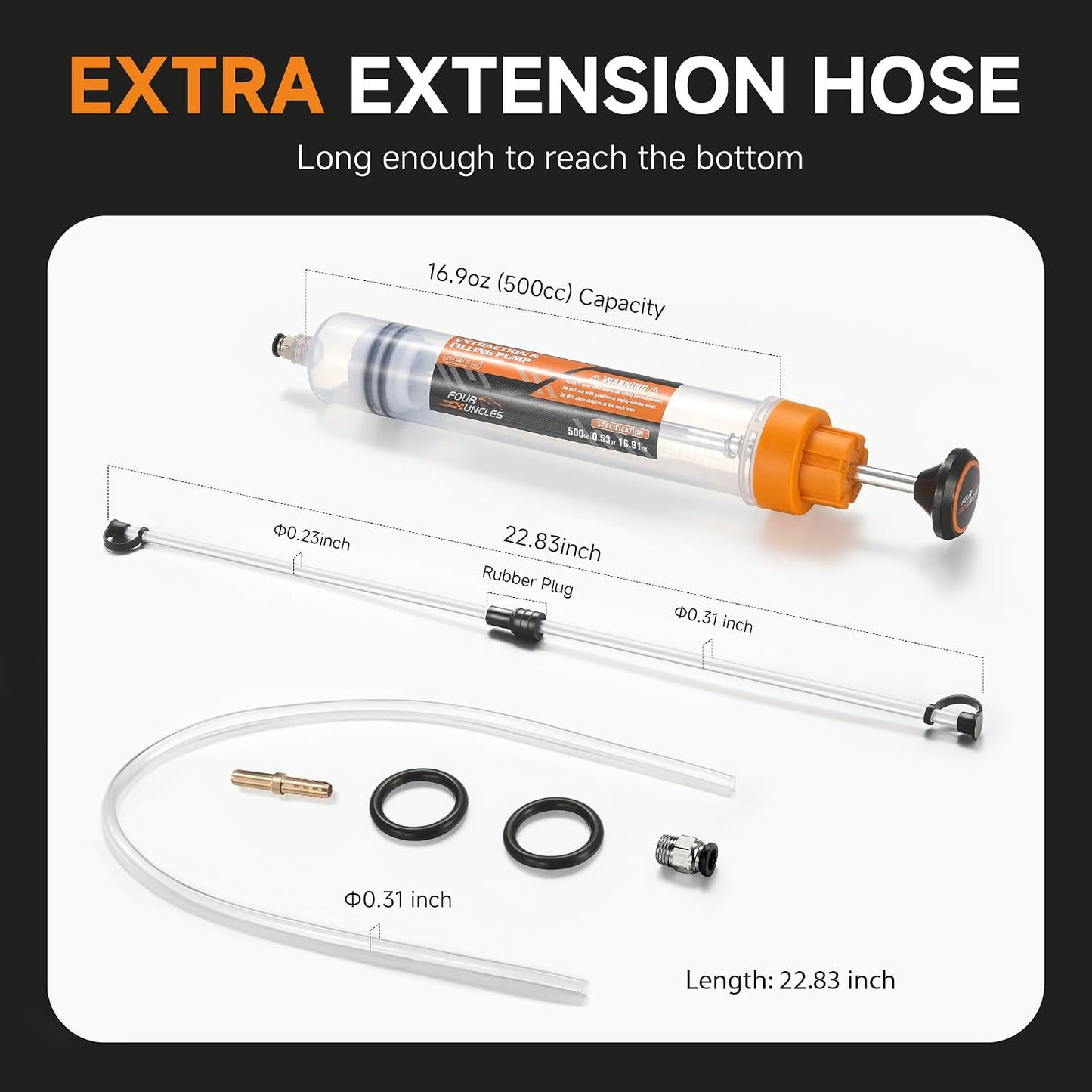 FOUR UNCLES Fluid Extractor & Filling Pump for Easy Oil Change
