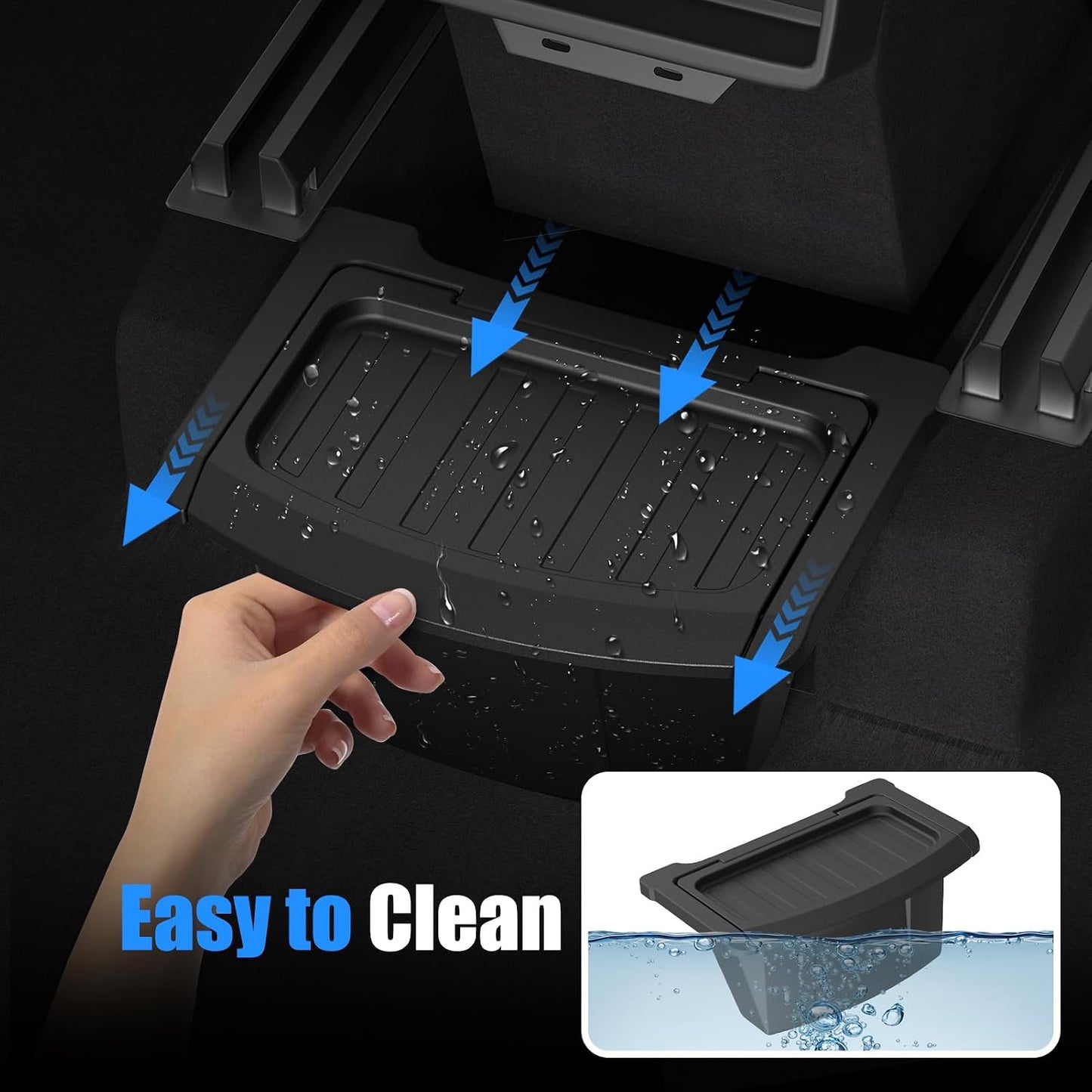 2026 Upgrade Rear Center Console Organizer for Tesla 2025-2026 Model Y Juniper Accessories, Partitioned Storage & Stable Installation, Seat Backseat Storage Trash Can Bin for Tesla Model Y Juniper