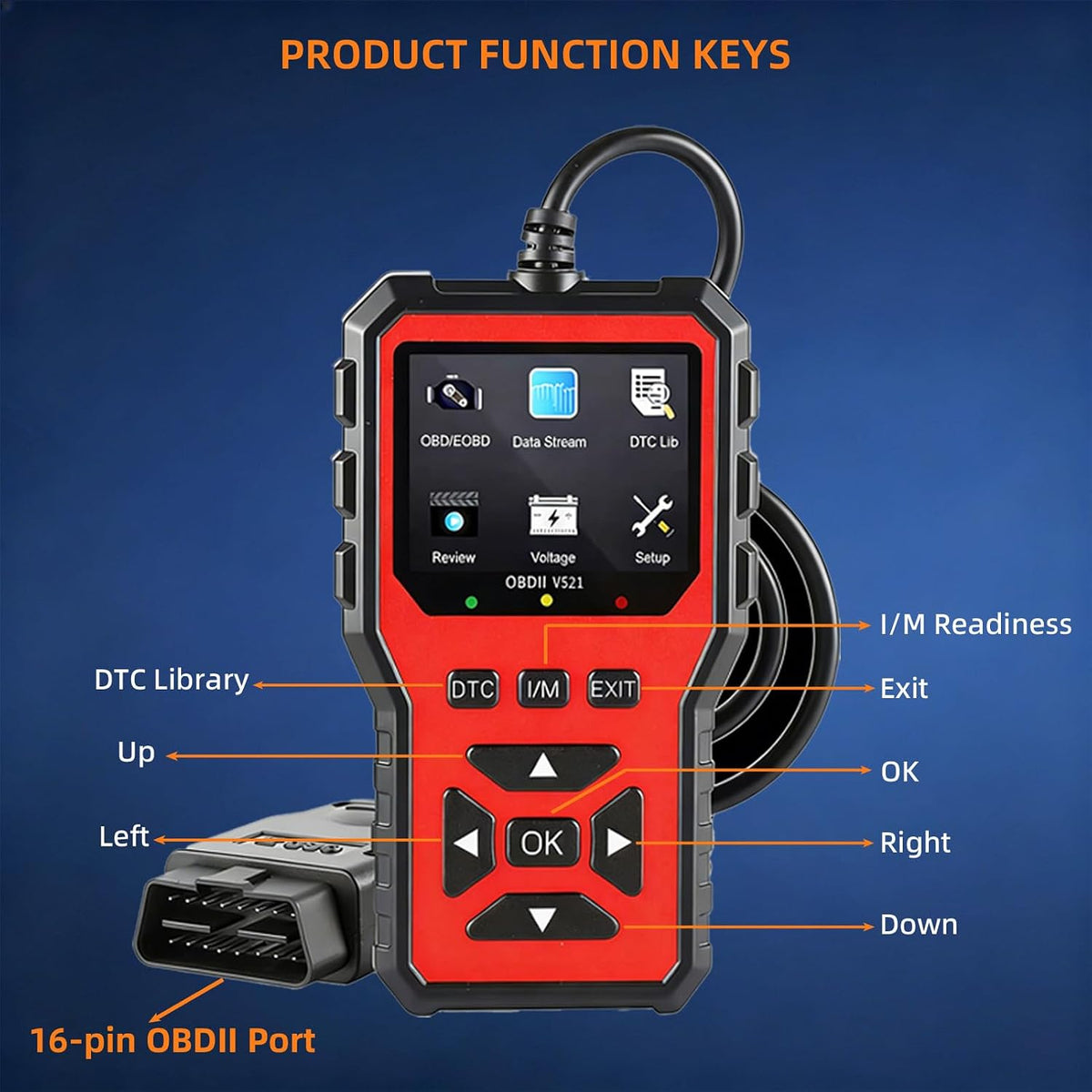 OBD2 Scanner Diagnostic Tool, 2026 Upgraded Car Code Reader (Red)