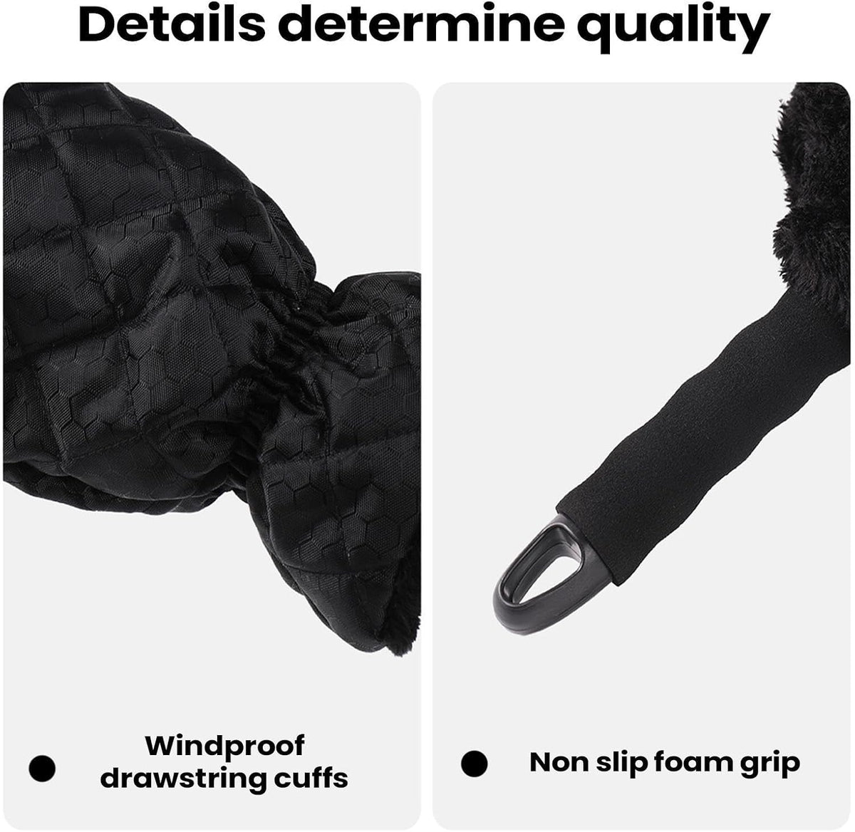 Car Ice Scraper Mitt - 2-in-1 Auto, Windshield Snow and Clearing Tool Use
