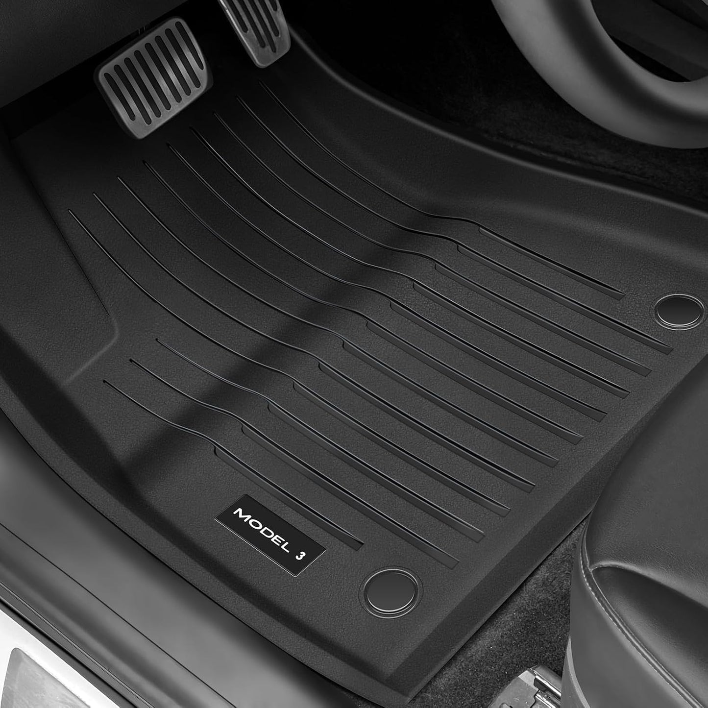 Pedigree Floor Mats Compatible with Tesla Model 3,Custom Fit Floor Liners for 2026 2025 2024 Tesla Model 3,1st & 2nd Row All Weather Protection
