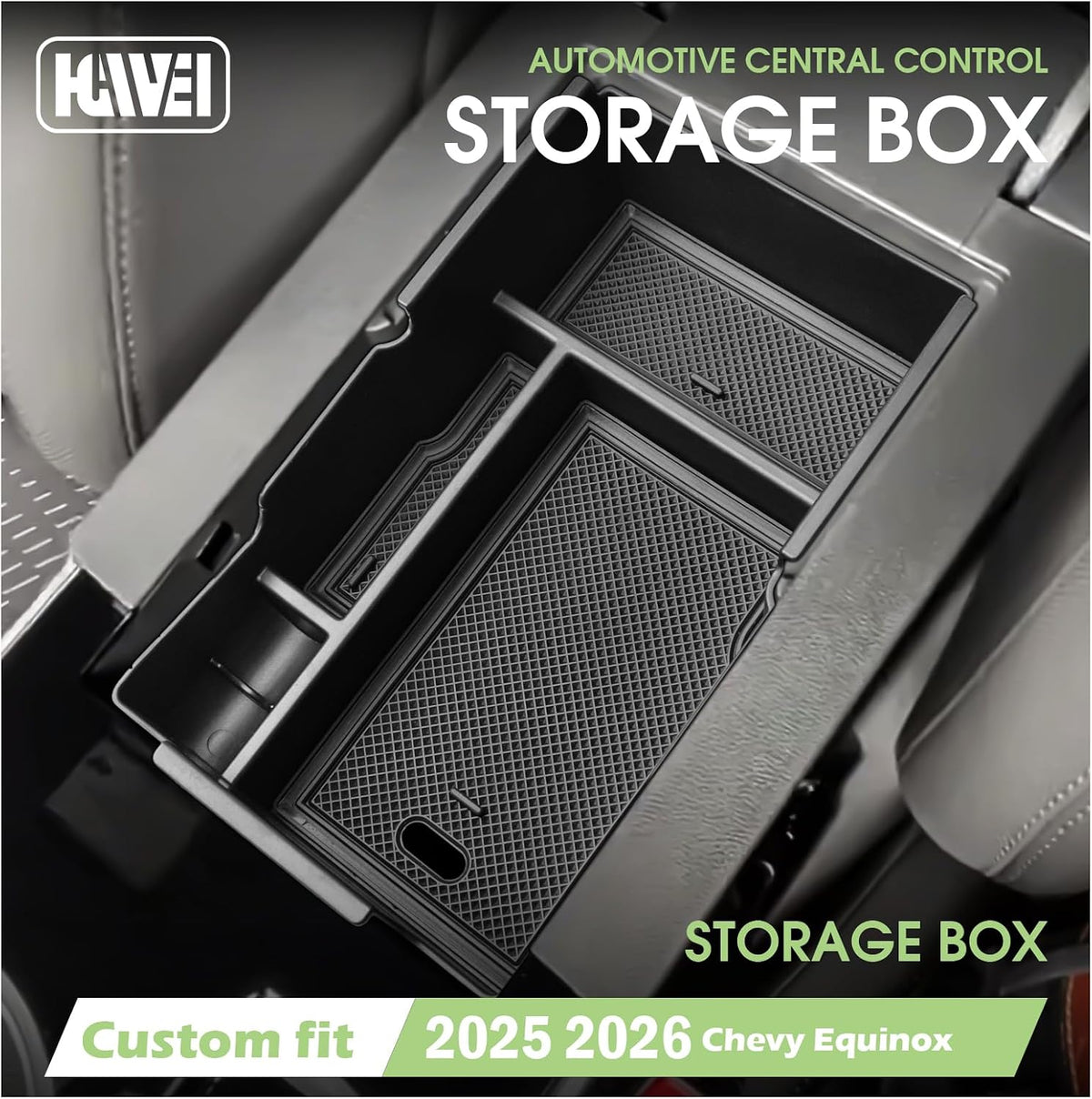 HGWEI Center Console Organizer for 2025 2026 Chevrolet Equinox Accessories